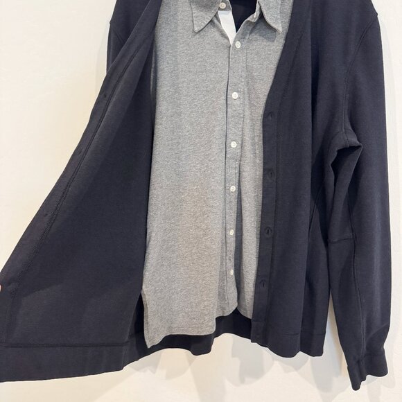 Kit + Ace Mens Layered Button Open Front Knit Cardigan Sweater Preppy Academia - Picture 3 of 8